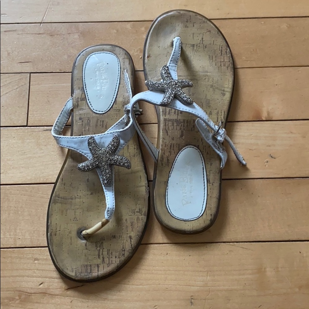 White starfish sandals